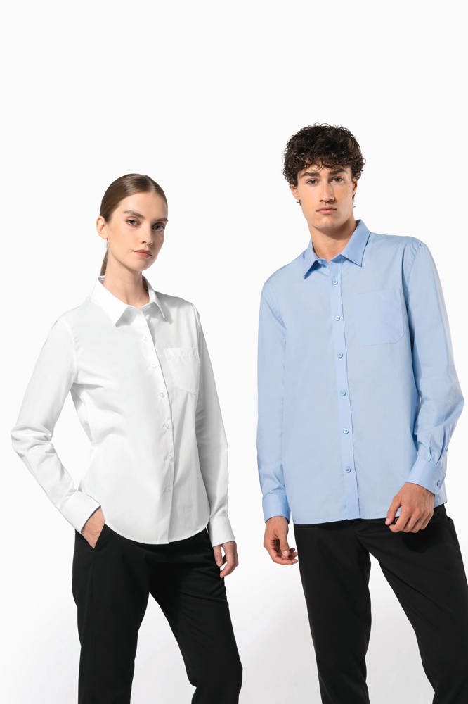 K542C - Damen Popelinebluse Langarm