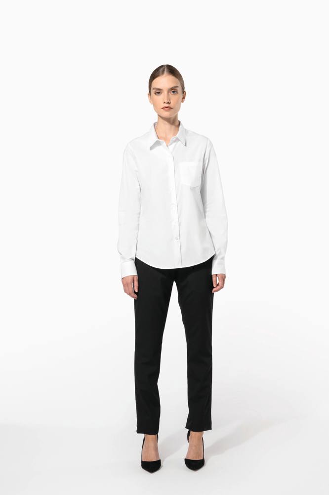 K542C - Damen Popelinebluse Langarm