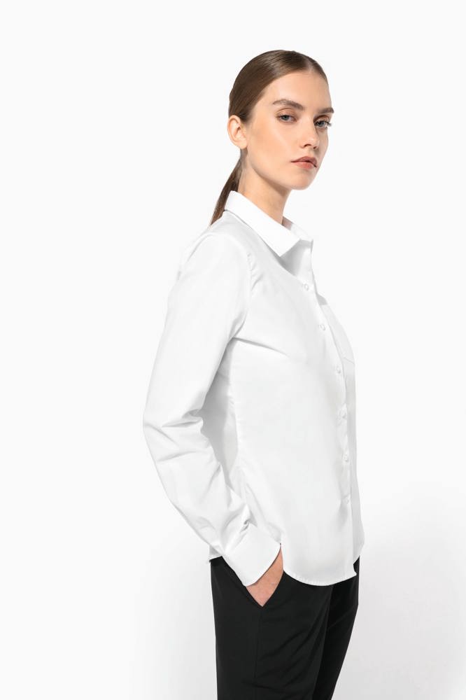 K542C - Damen Popelinebluse Langarm